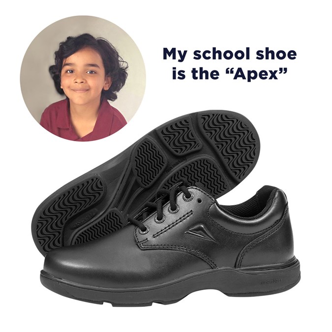 They may be junior in stature, but they have big shoe support needs! Shoes for this age group need to be durable, lightweight and flexible. Look for a firm heel counter to hold the heel in place. Cross trainers are a versatile option for the active child if the uniform policy allows.