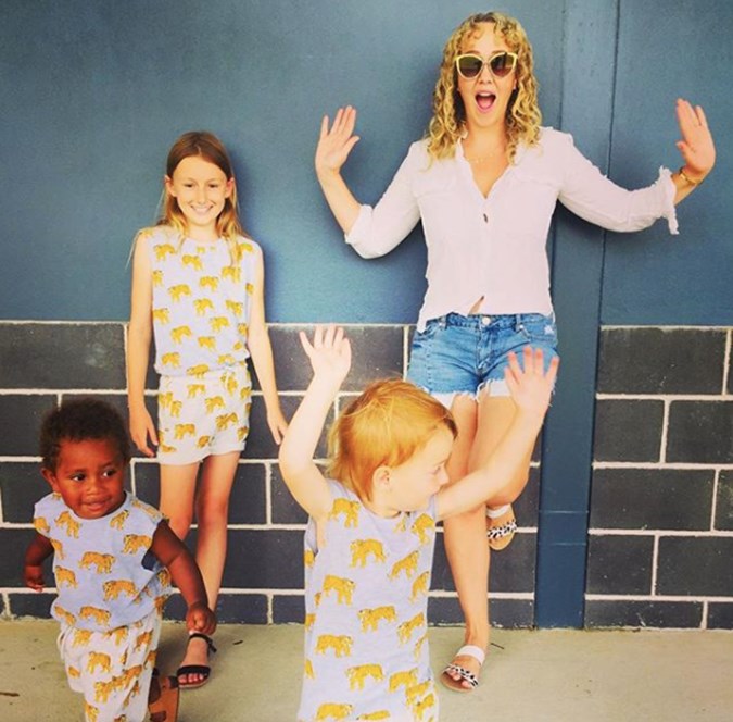 Jonica with her three children, Caja, Jonty and Hendrix/Instagram