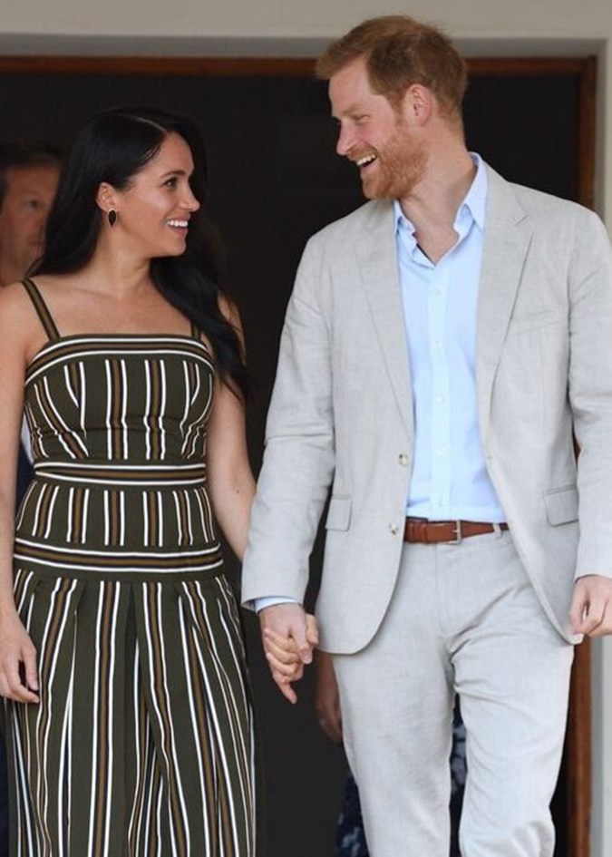 Prince Harry and Meghan Markle visited the British High Commissioner's residence in Cape Town. Image: Getty.