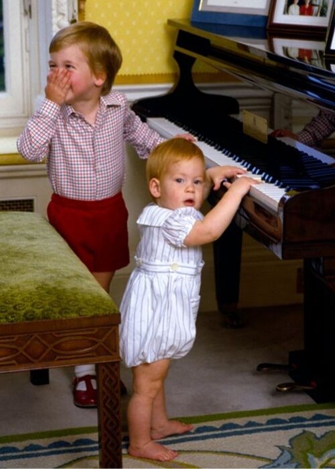 We wonder if Archie will be as cheeky as little Harry was! Image: Getty