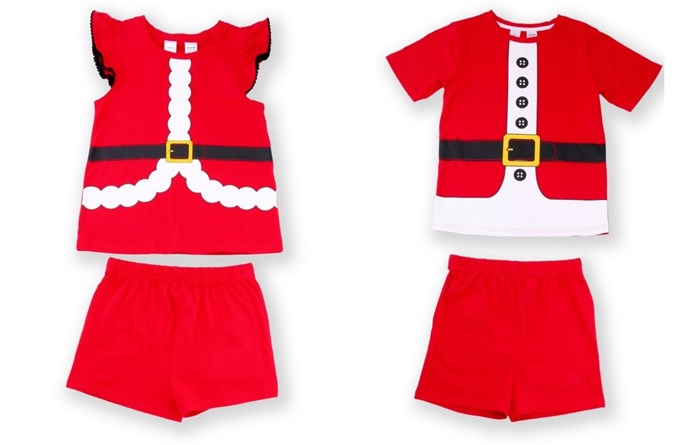 Kids matching Santa pj's. Image: Big W