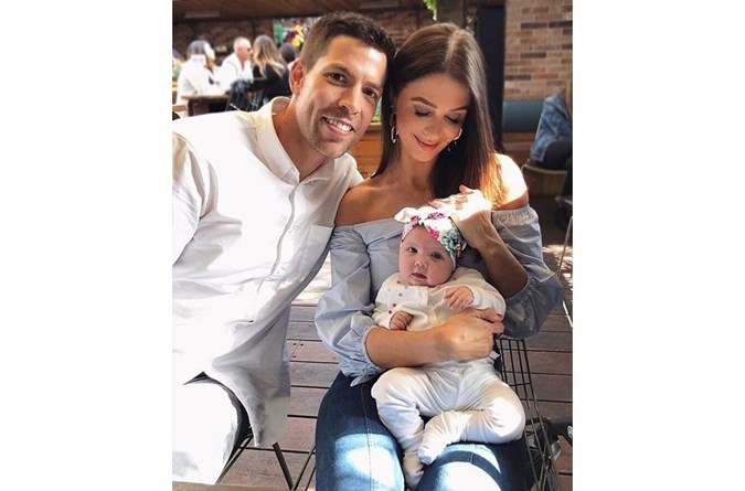 Emily and her husband Pierre Ghougassian with their baby girl Laila. Image: Instagram