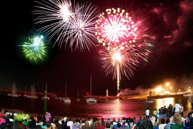 Wollongong City harbour fireworks.