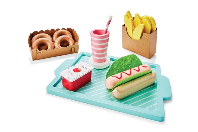 Wooden fast food set. Image: Kmart