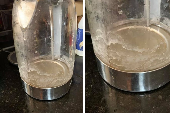 Angela's kettle before using Coca Cola. Image: Mums who clean/Facebook