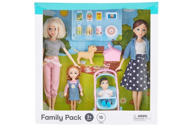 Same sex parents family pack. Image: Kmart