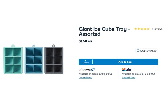 Giant Ice Cube Trays. Image: Kmart