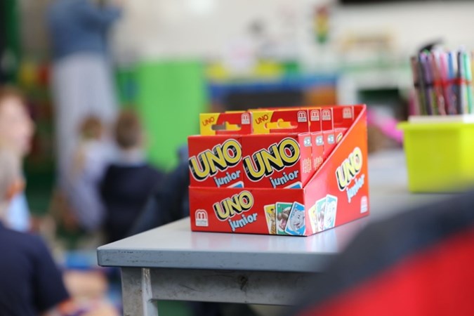 Games like UNO help with numeracy skills.