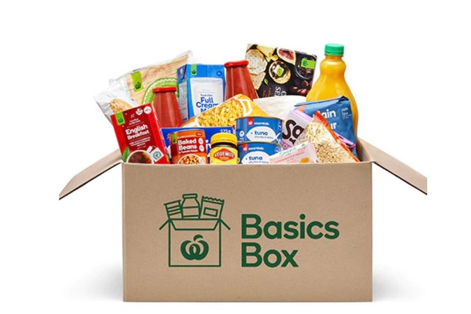 Woolworths Basics Box. Image Woolworths.