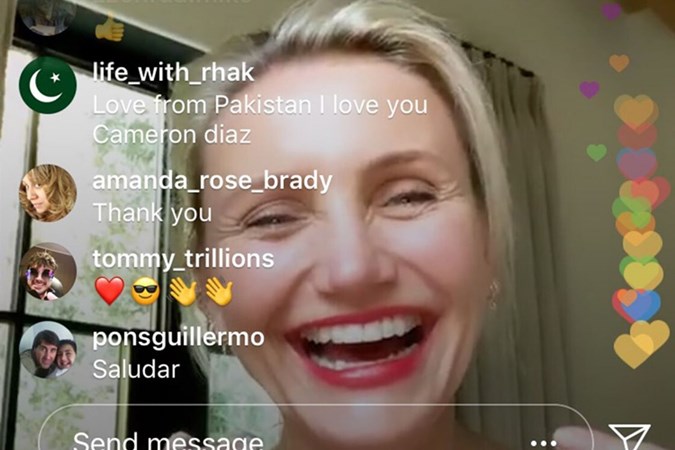 Instagram live chat. Image: Katherinepower/ Instagram