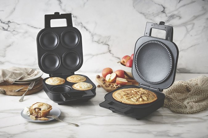 4 individual pie maker or deep family pie maker, both $34.99. Image: Aldi