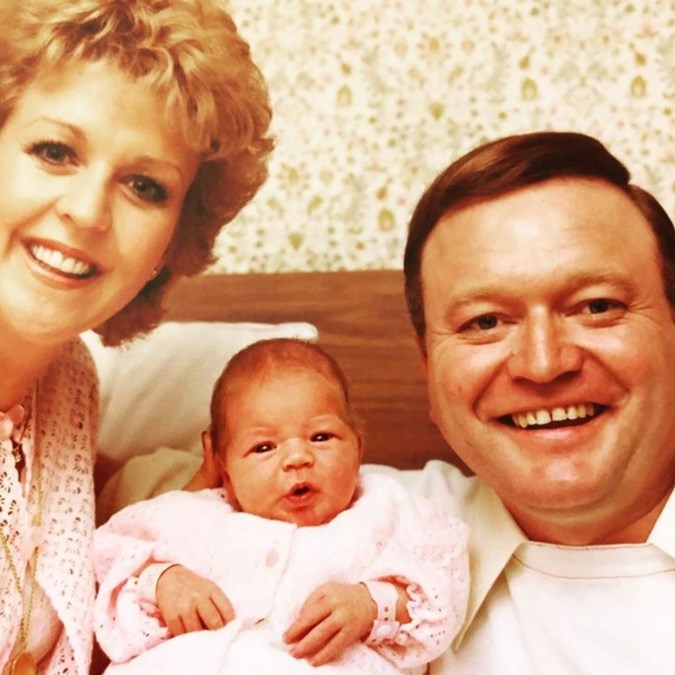 Patti and Bert Newton with baby Lauren. (Image: Instagram)