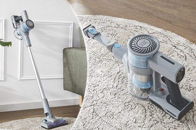 Eagle-eyed fans were quick to notice the Dyson-like features on the bargain sucker (Image: Aldi)