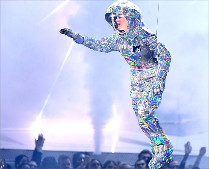 The VMAS is known for jaw-dropping fashion, like Gaga's 'Meat dress' and Katy Perry's Space ensemble! Image: Getty.