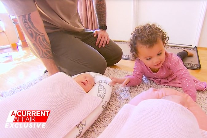 Big sister, 'Kiki' won the sibling lottery! Image: Channel Nine.