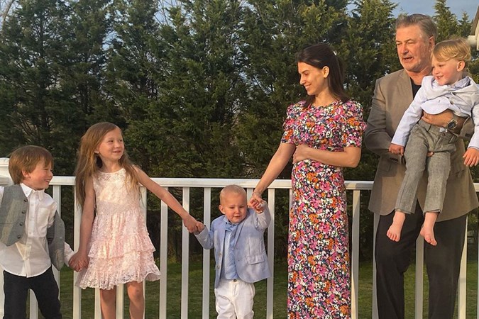 Full house! Alec and Hilaria Baldwin have added a fifth baby to their brood together. Image: Instagram.