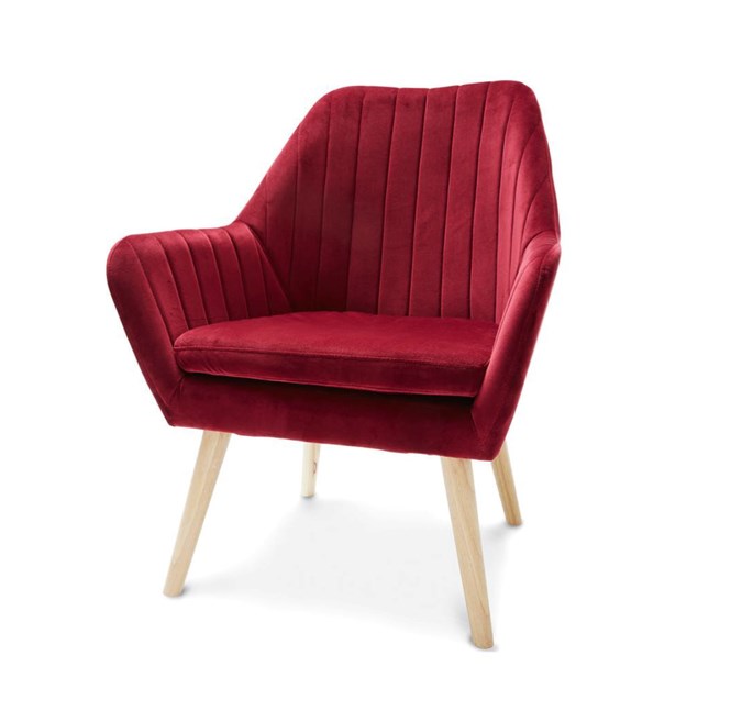 The pleated velvet chair (credit: kmart)