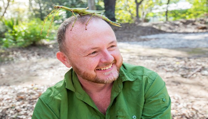 Dr Matthew Bulbert with a 'five-minute pet'