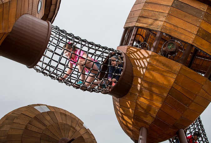 The nature-inspired playground at the Arboretum, Canberra